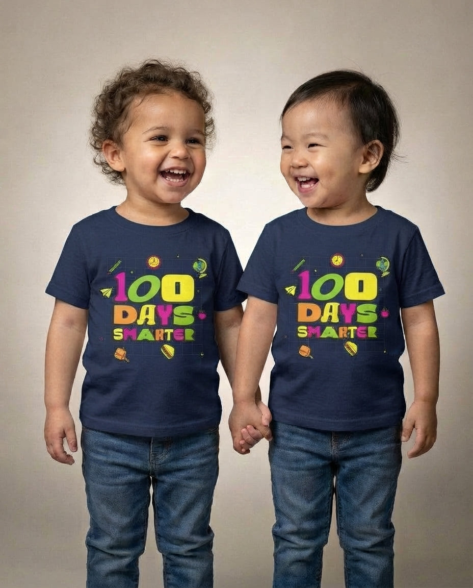 Tee Treat | Mini Pea (Toddler) | 100 Days of School (Navy)