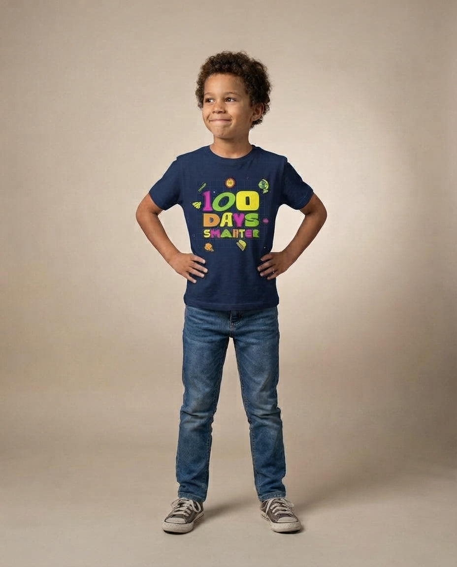 Tee Treat | Little Pea (Youth) | 100 Days of School (Navy)