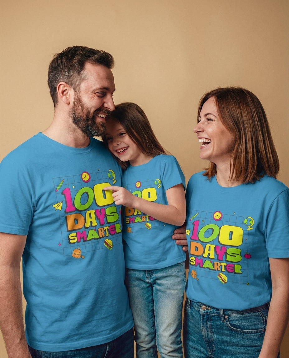 100-days-of-school family photo
