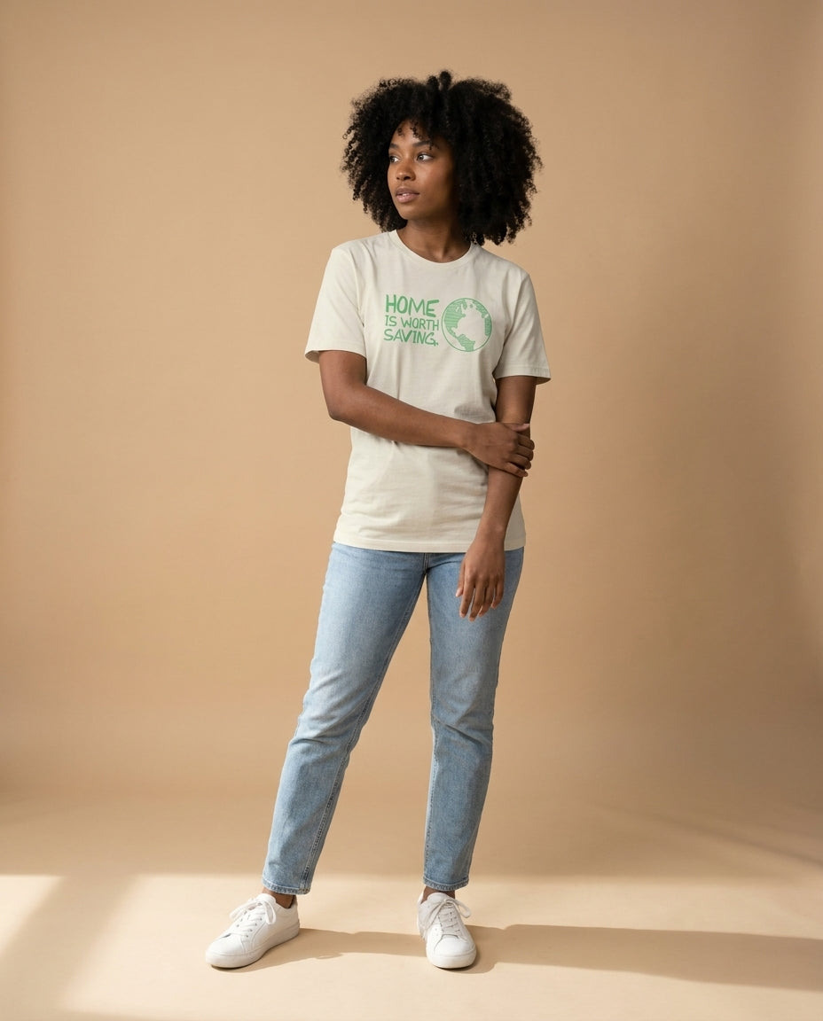 earth on a female model