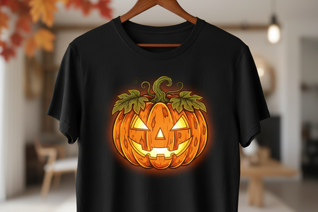 halloween pumpkin on shirt