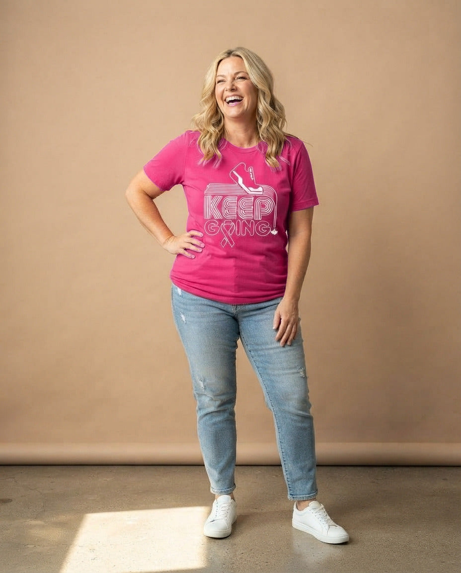 Purpose Tee | Keep Going (Pink) | Curvy Pea (Women's Cut)