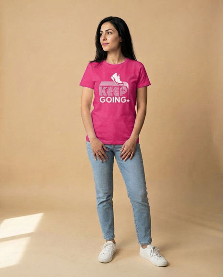 Purpose Tee | Curvy Pea (Women's Cut) | Keep Going (Pink)