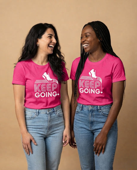 Purpose Tee | Curvy Pea (Women's Cut) | Keep Going (Pink)