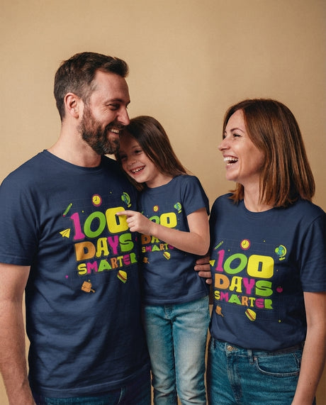 Tee Treat | Big Pea (Unisex Adult) | 100 Days of School (Navy)