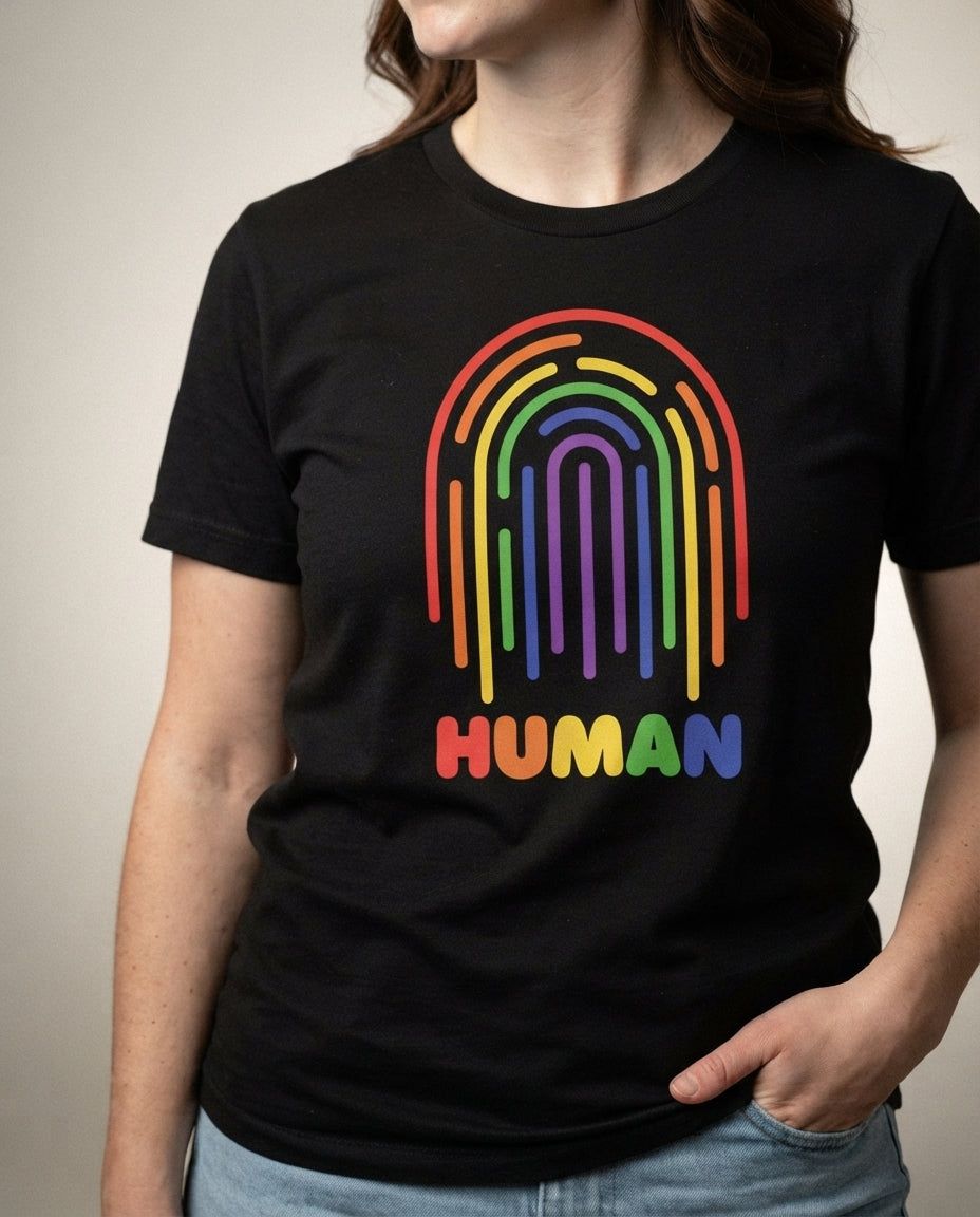Pride curvy tee detail