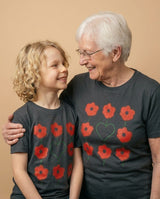 Remembrance Day youth with elderly grandparent
