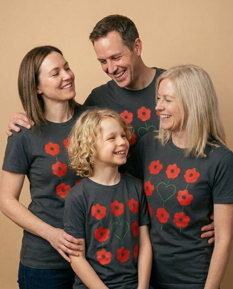 Remembrance Day family, two distinct women